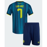 Camiseta Colombia Luis Diaz #7 Segunda Equipación Replica Mundial 2026 para niños mangas cortas (+ Pantalones cortos)